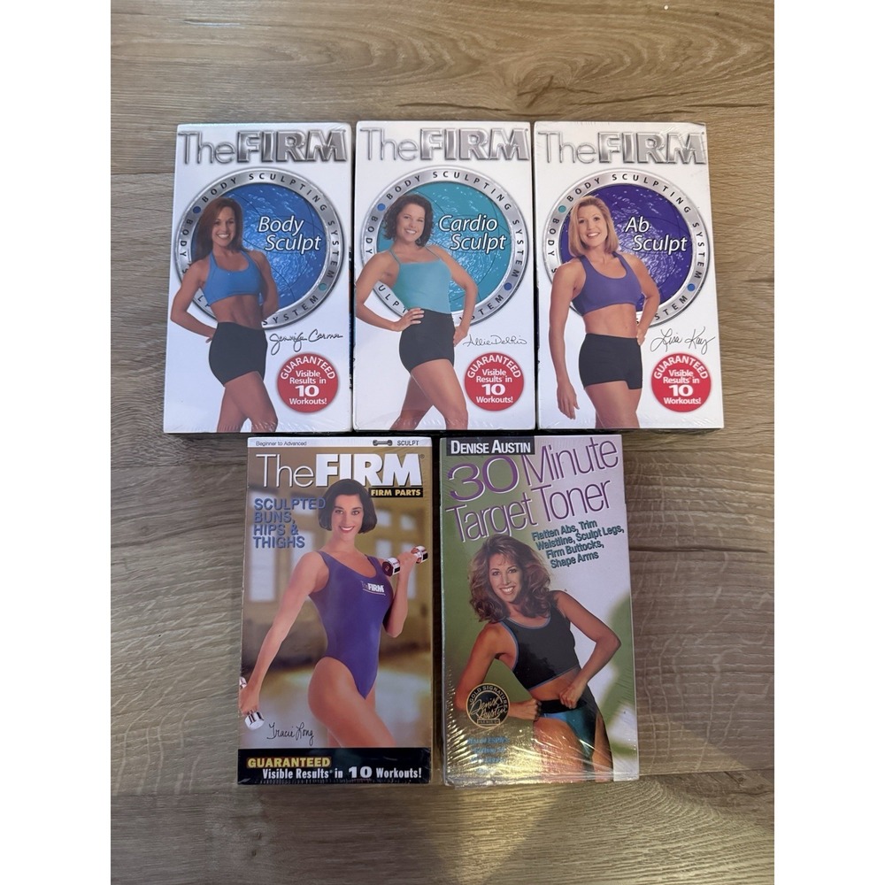 The Firm and Denise Austin Various VHS Exercise Tape Lot Of 5